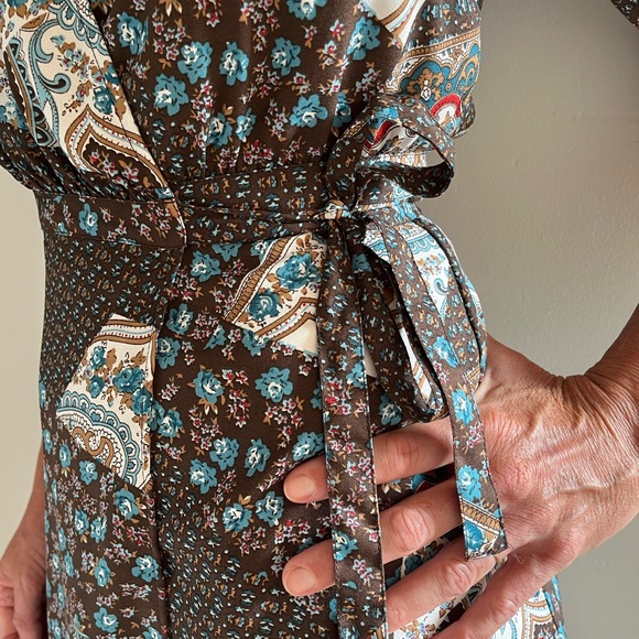 70s Boho Wrap Dress - Picture 1 of 4